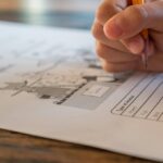 Child completing a test paper