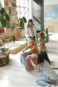 EY image Early Years Children Playing with an Educator