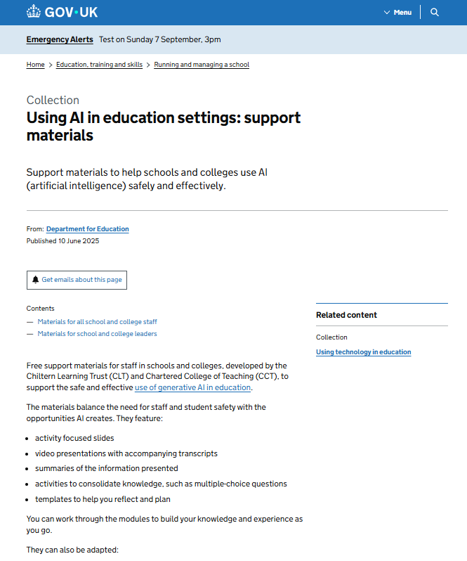 AI5 Latest AI guidance from the DfE